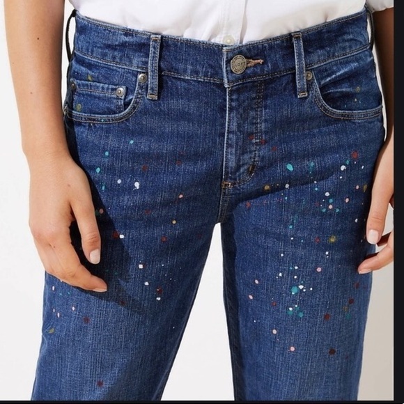 𝅺loft Paint Splatter boyfriend jeans - Picture 1 of 7